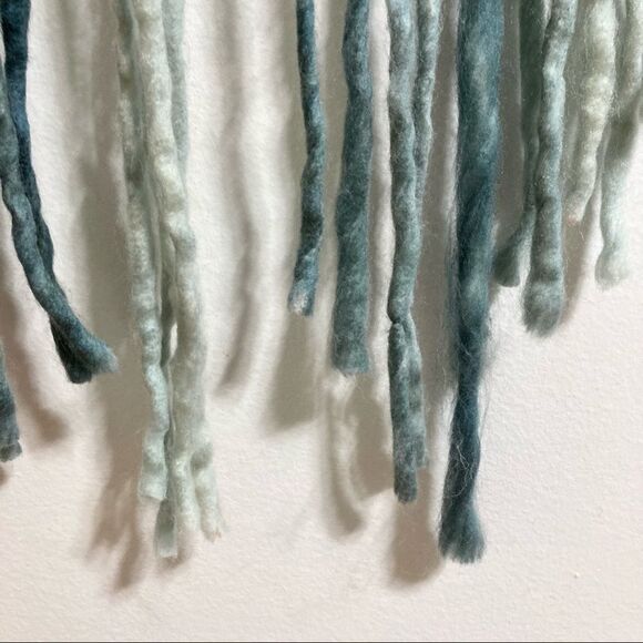 Wall Art Dreamcatcher Tapestry Boho Thick Natural WOOL Blue and Gray 11 x 32 in - Picture 10 of 14